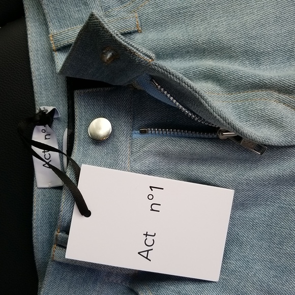 NWT Act n°1 denim jeans with skirt, made in Italy, size 6 - Picture 3 of 12